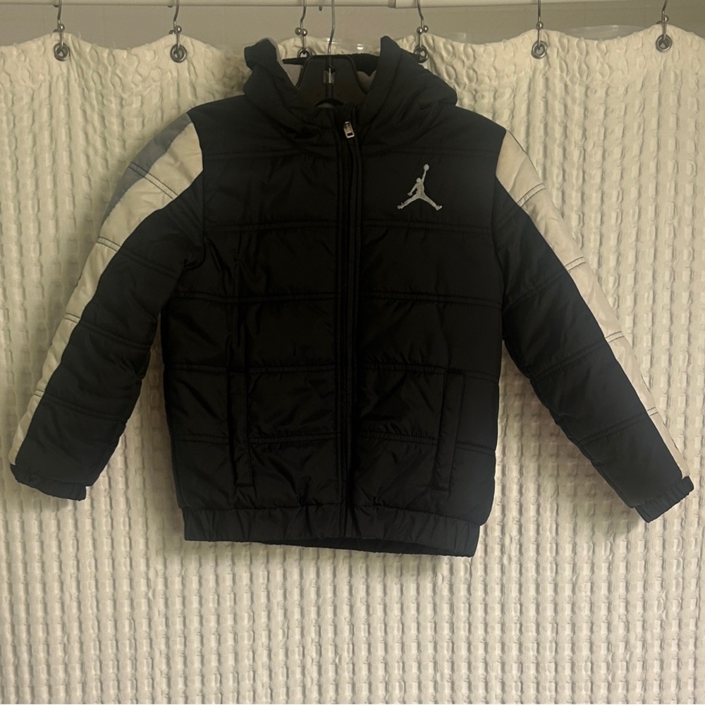 Jordan Kids Black and White Puffer Jacket